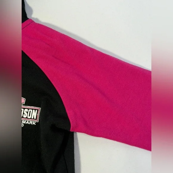 Harley Davidson Girls Hoodie Jacket 4T Pink Black Zip Up Genuine Motorcycle - Picture 6 of 16